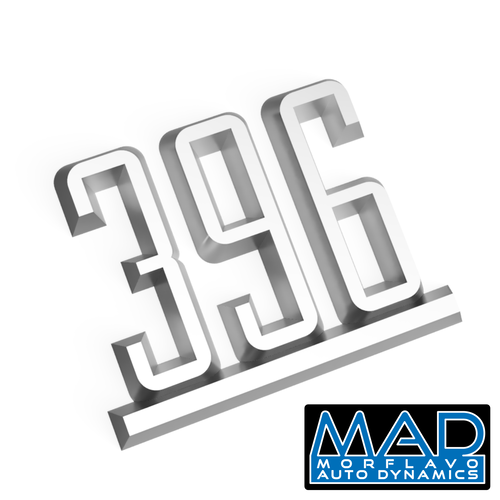 396 Fender Badges - Pair Morflavo Auto Dynamics